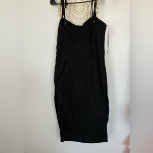Anthropologie Black Midi Dress